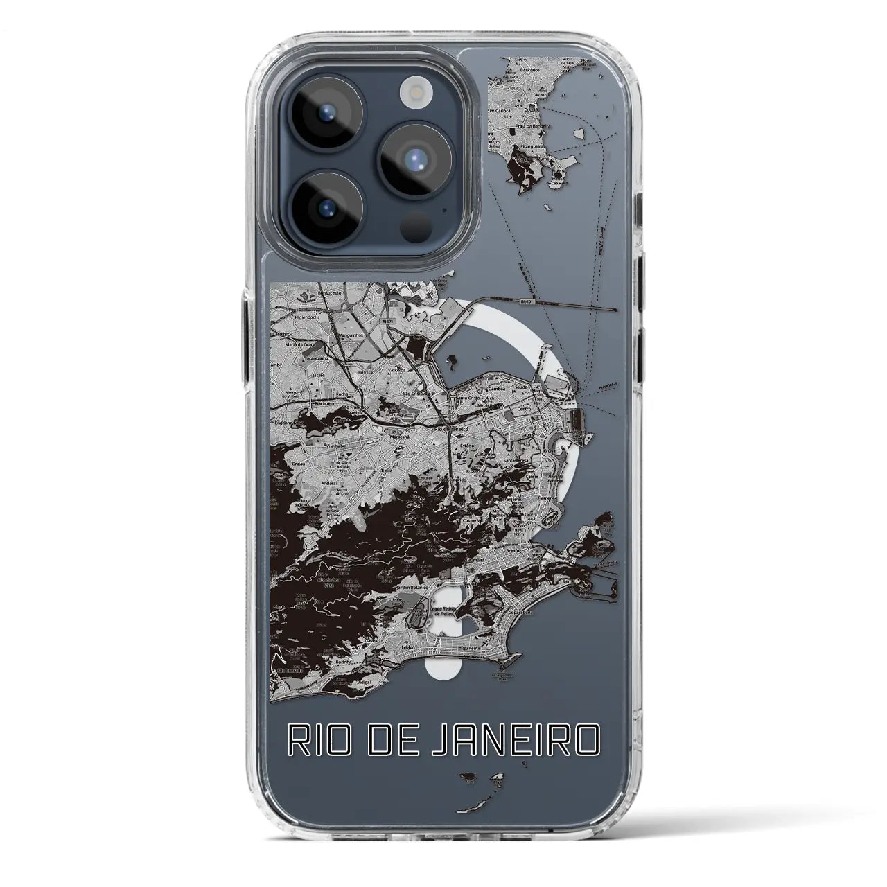【リオデジャネイロ(ブラジル)】地図柄iPhoneケース(MagSafeタイプ)