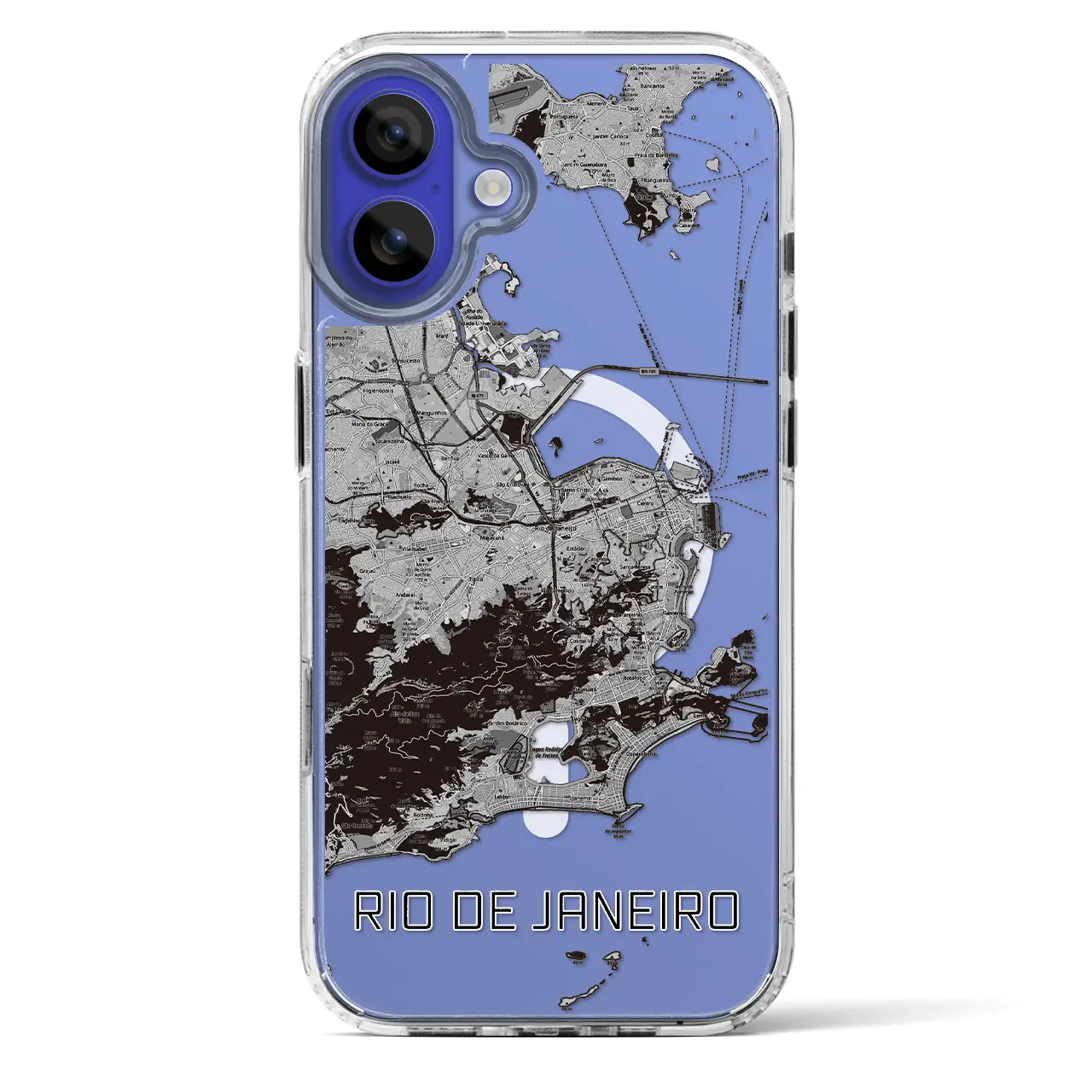 【リオデジャネイロ(ブラジル)】地図柄iPhoneケース(MagSafeタイプ)