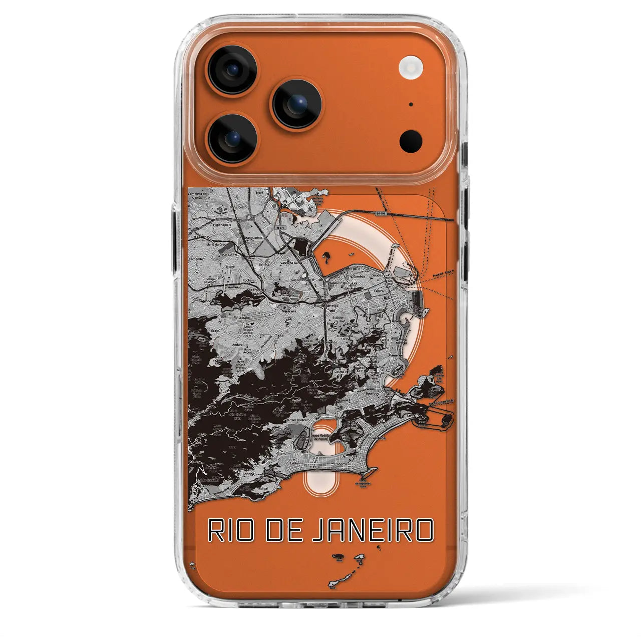 【リオデジャネイロ(ブラジル)】地図柄iPhoneケース(MagSafeタイプ)
