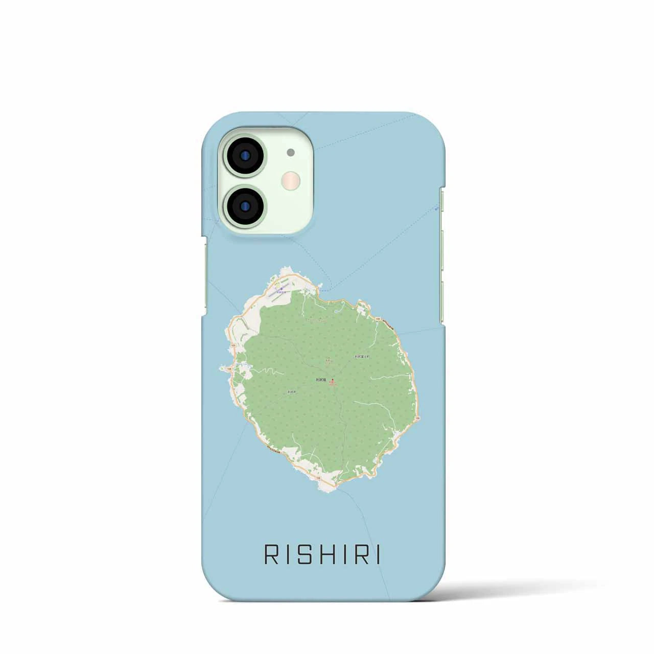 【利尻(北海道)】地図柄iPhoneケース(バックカバータイプ)