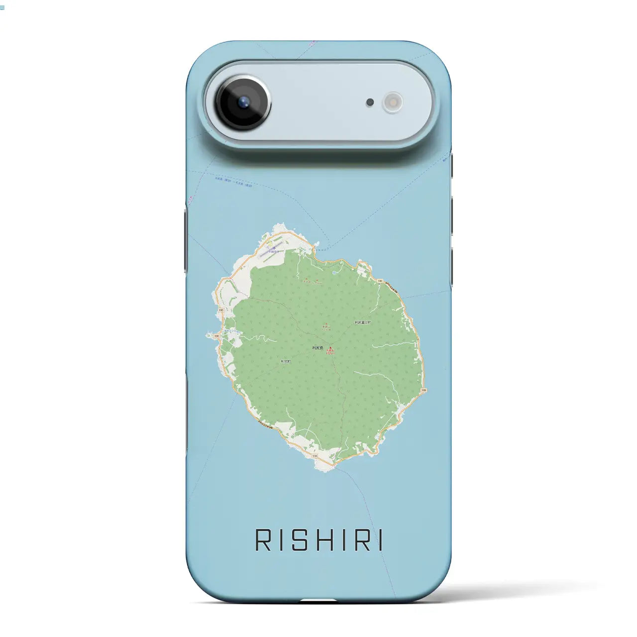 【利尻(北海道)】地図柄iPhoneケース(バックカバータイプ)