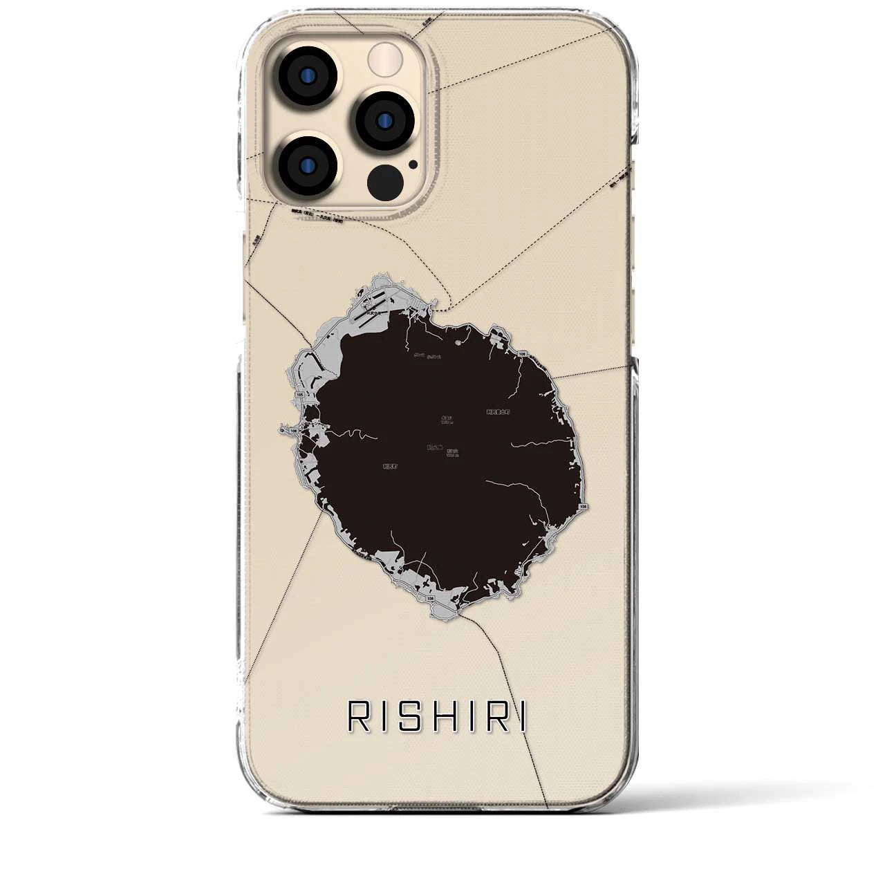 【利尻(北海道)】地図柄iPhoneケース(クリアタイプ)