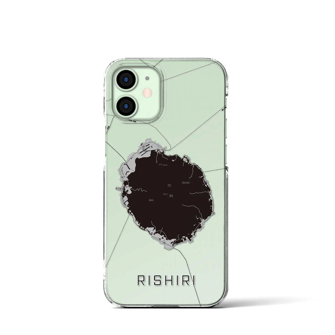 【利尻(北海道)】地図柄iPhoneケース(クリアタイプ)