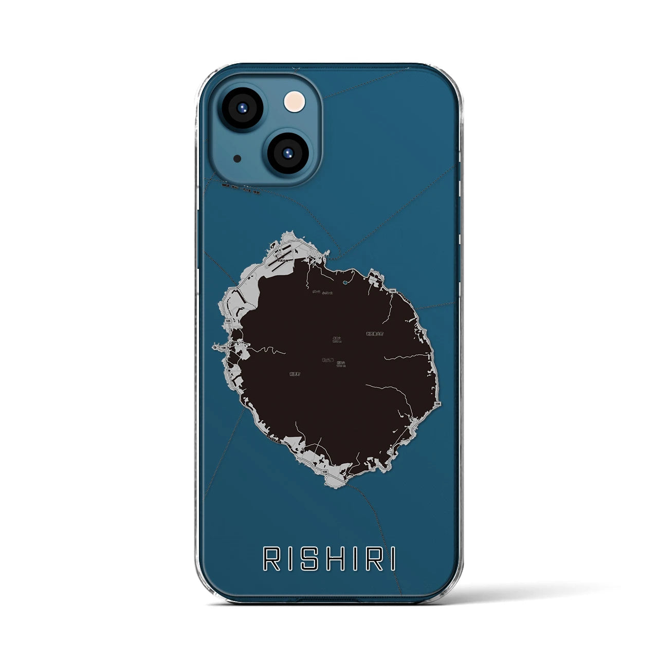 【利尻(北海道)】地図柄iPhoneケース(クリアタイプ)