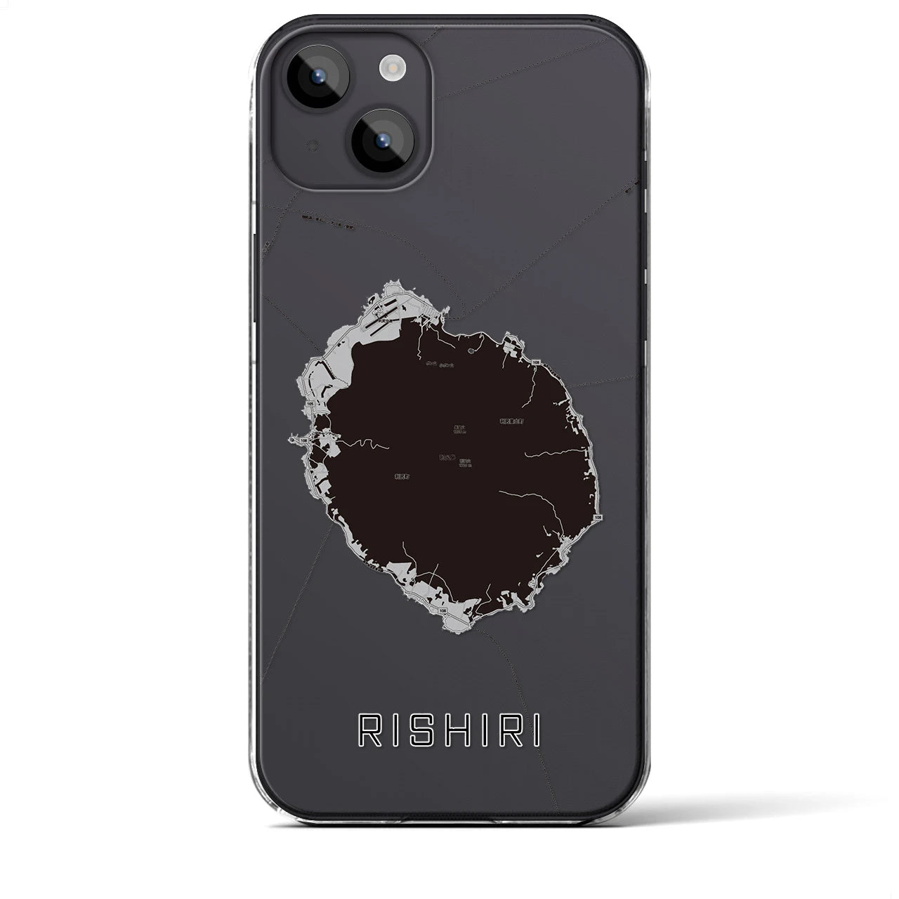 【利尻(北海道)】地図柄iPhoneケース(クリアタイプ)