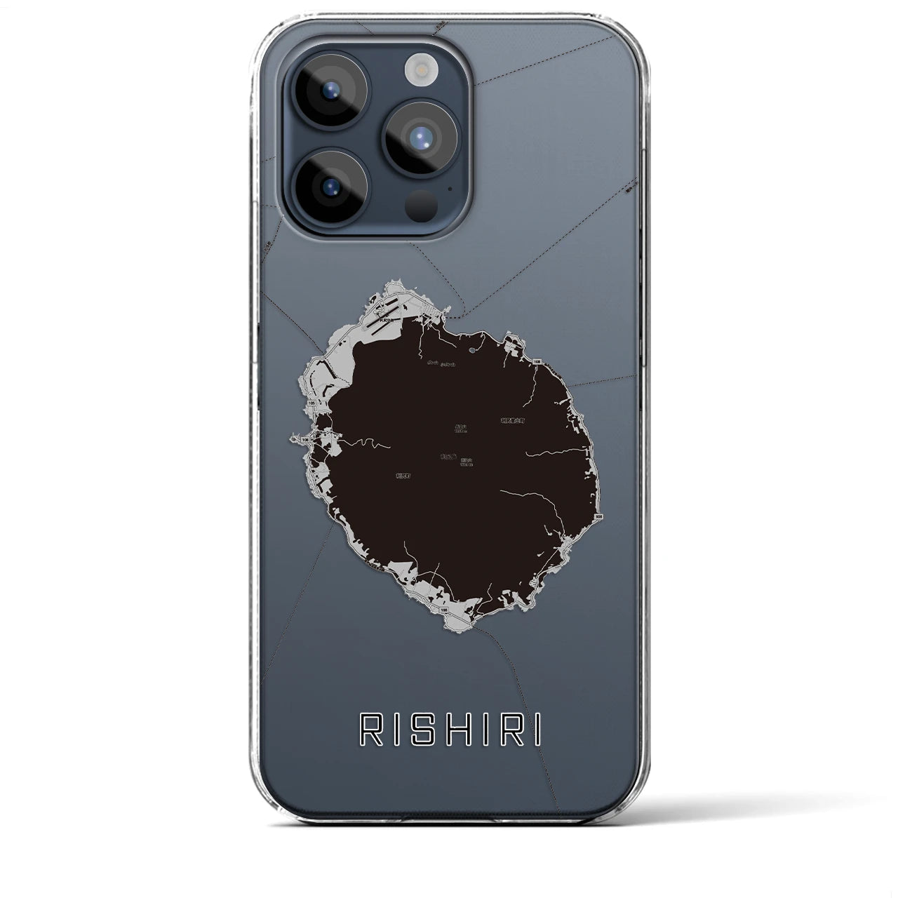 【利尻(北海道)】地図柄iPhoneケース(クリアタイプ)