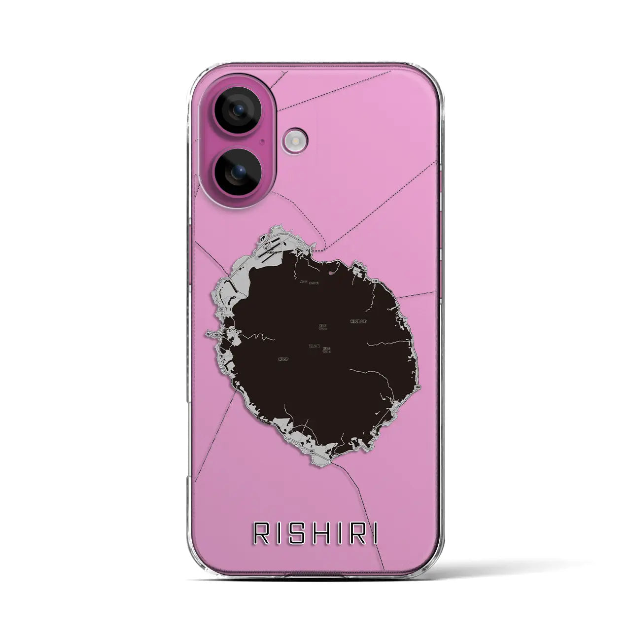 【利尻(北海道)】地図柄iPhoneケース(クリアタイプ)