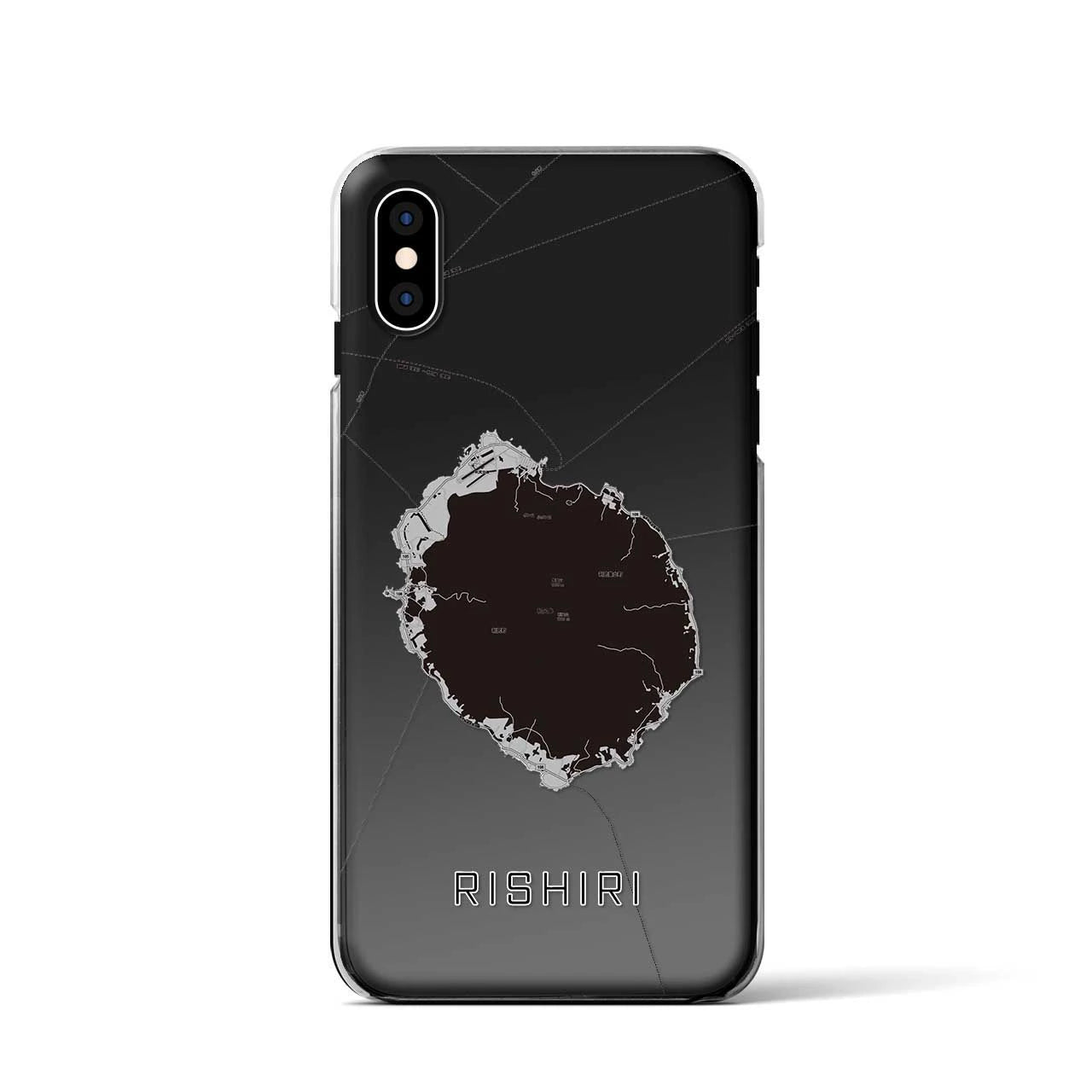 【利尻(北海道)】地図柄iPhoneケース(クリアタイプ)