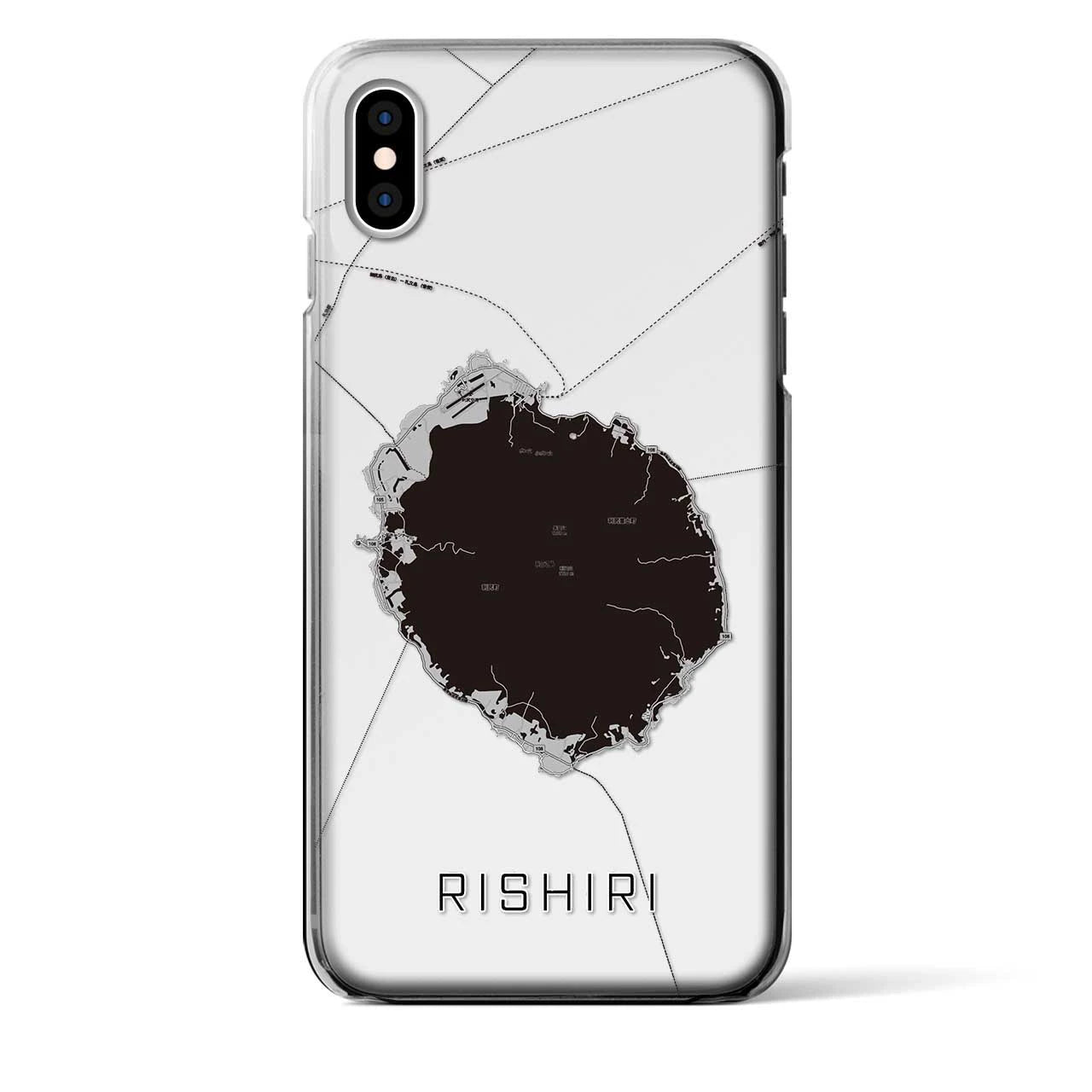 【利尻(北海道)】地図柄iPhoneケース(クリアタイプ)
