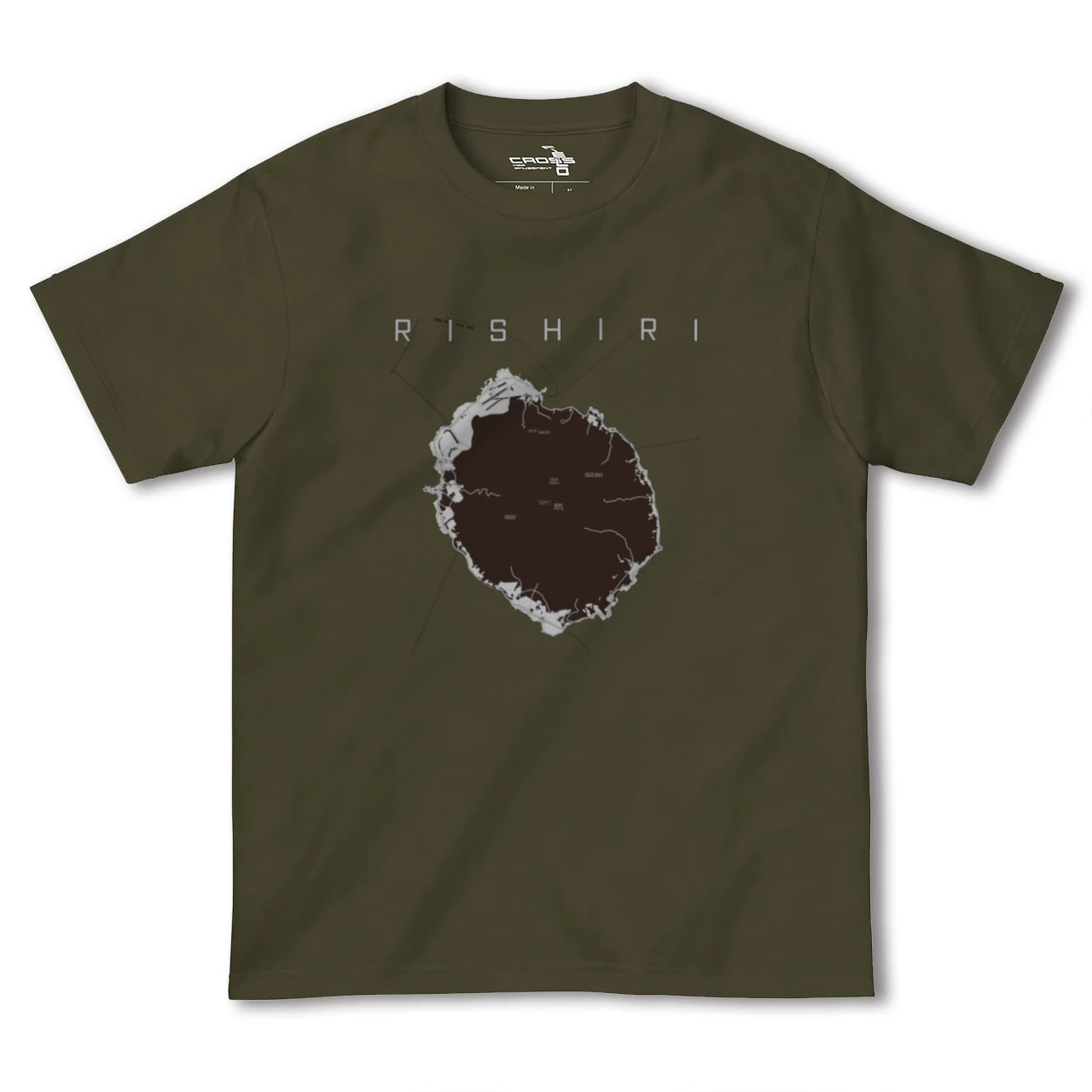 【利尻(北海道)】地図柄ヘビーウェイトTシャツ