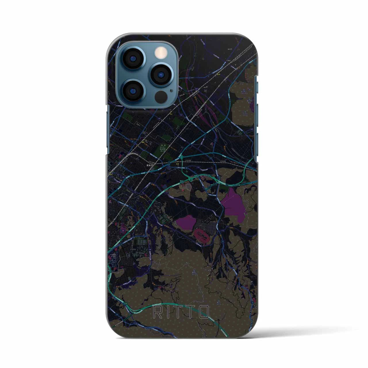 【栗東(滋賀県)】地図柄iPhoneケース(バックカバータイプ)