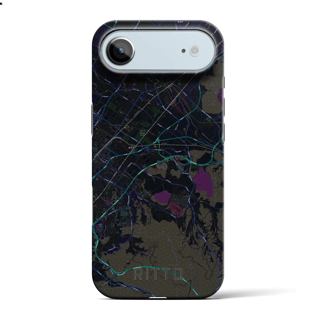 【栗東(滋賀県)】地図柄iPhoneケース(バックカバータイプ)