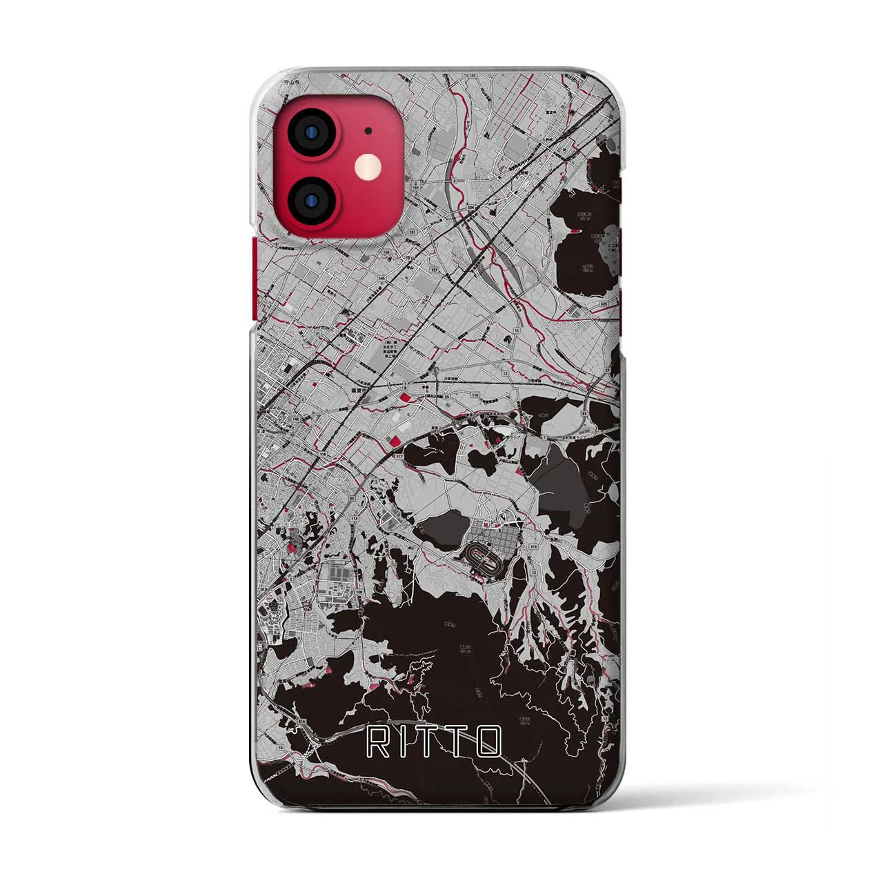 【栗東(滋賀県)】地図柄iPhoneケース(クリアタイプ)