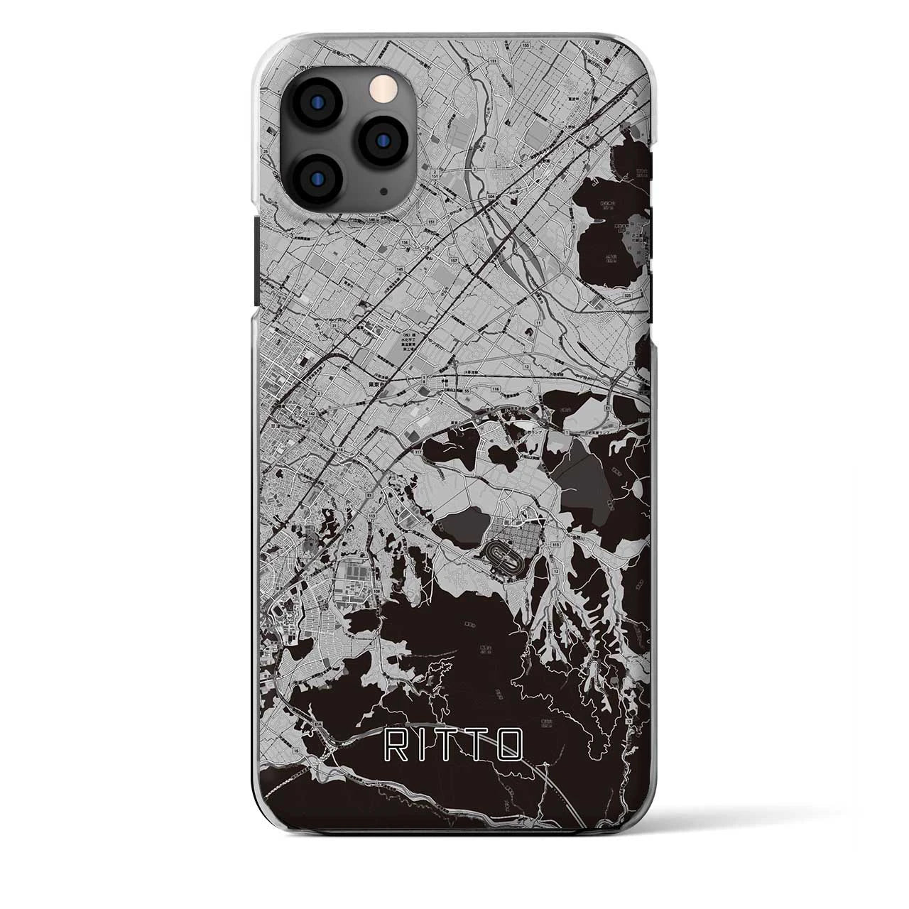 【栗東(滋賀県)】地図柄iPhoneケース(クリアタイプ)