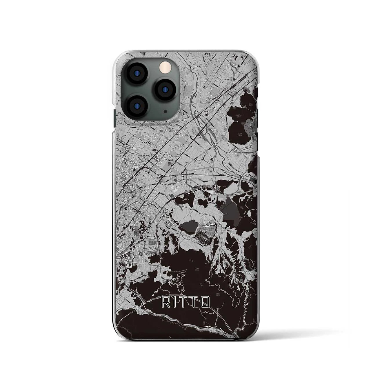 【栗東(滋賀県)】地図柄iPhoneケース(クリアタイプ)