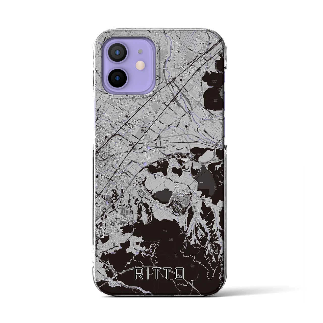 【栗東(滋賀県)】地図柄iPhoneケース(クリアタイプ)