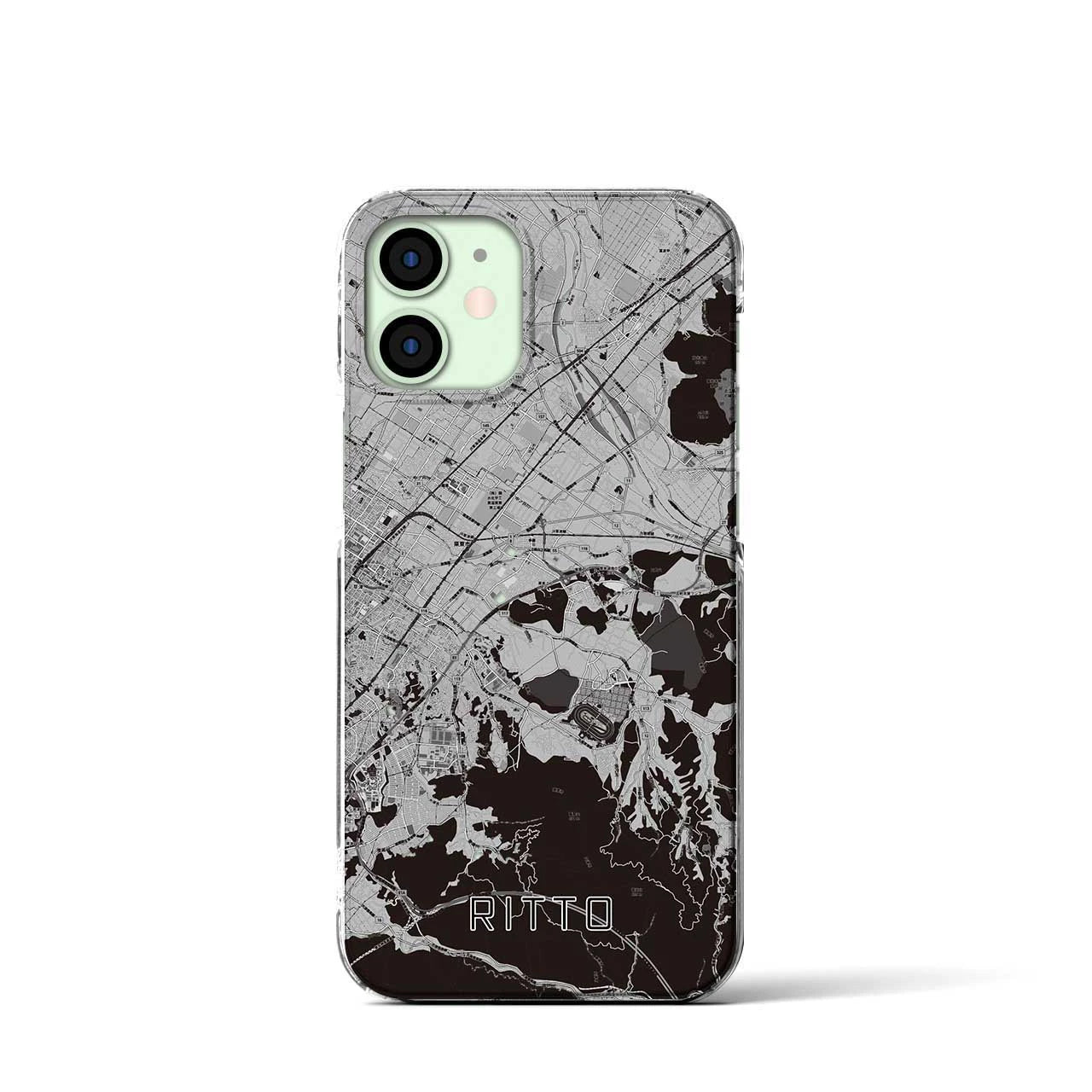 【栗東(滋賀県)】地図柄iPhoneケース(クリアタイプ)