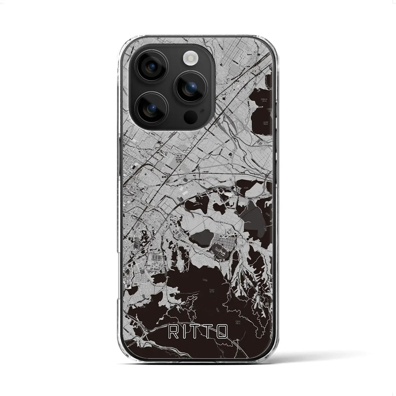 【栗東(滋賀県)】地図柄iPhoneケース(クリアタイプ)