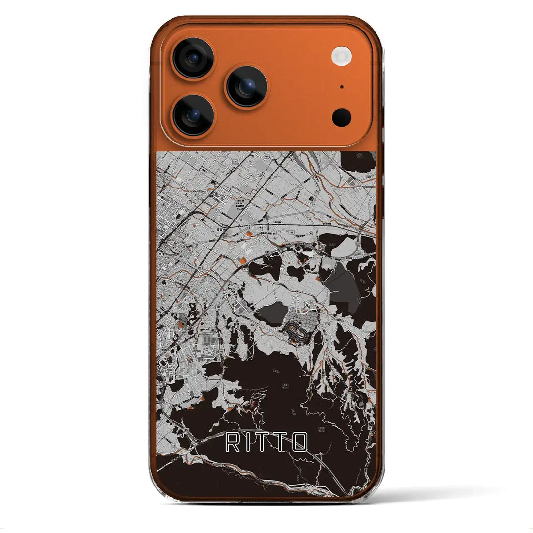 【栗東(滋賀県)】地図柄iPhoneケース(クリアタイプ)