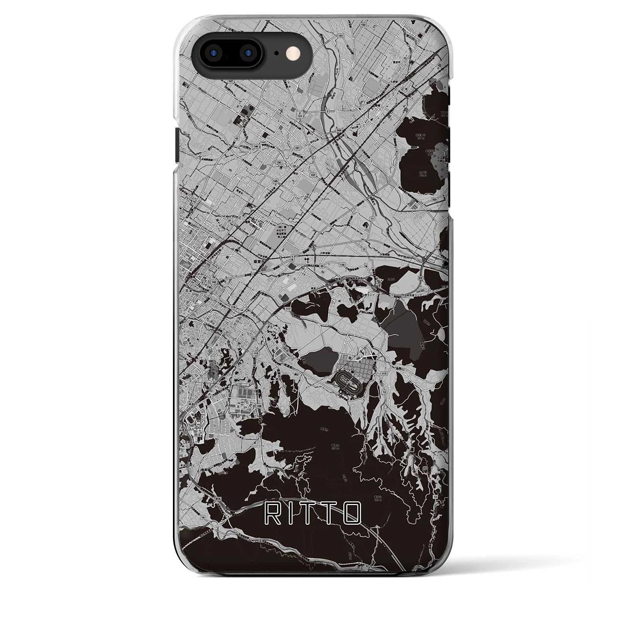 【栗東(滋賀県)】地図柄iPhoneケース(クリアタイプ)