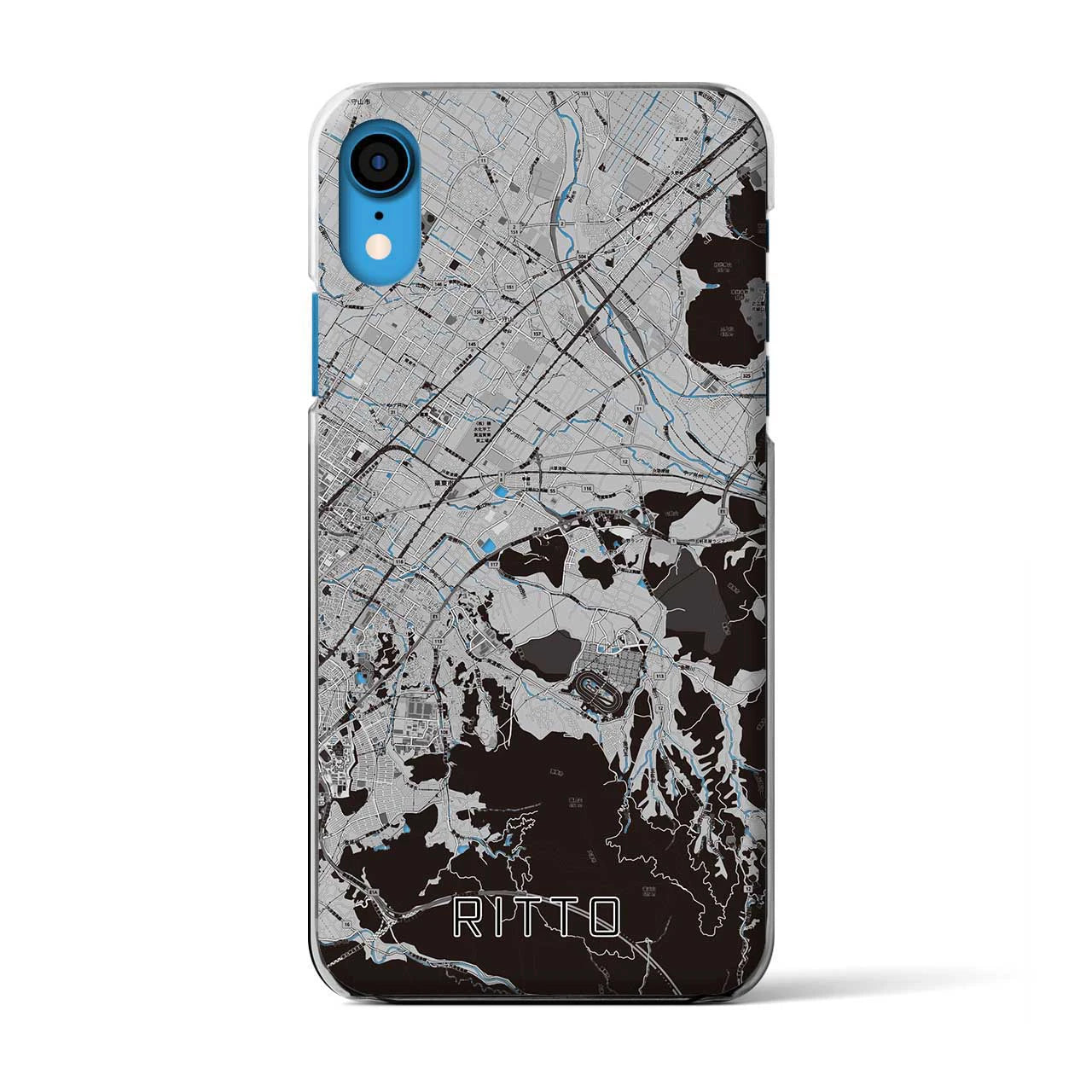 【栗東(滋賀県)】地図柄iPhoneケース(クリアタイプ)