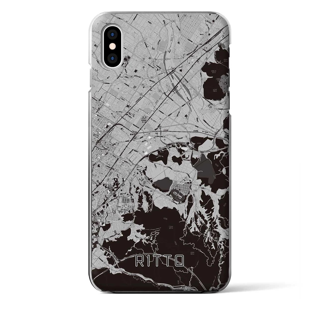 【栗東(滋賀県)】地図柄iPhoneケース(クリアタイプ)