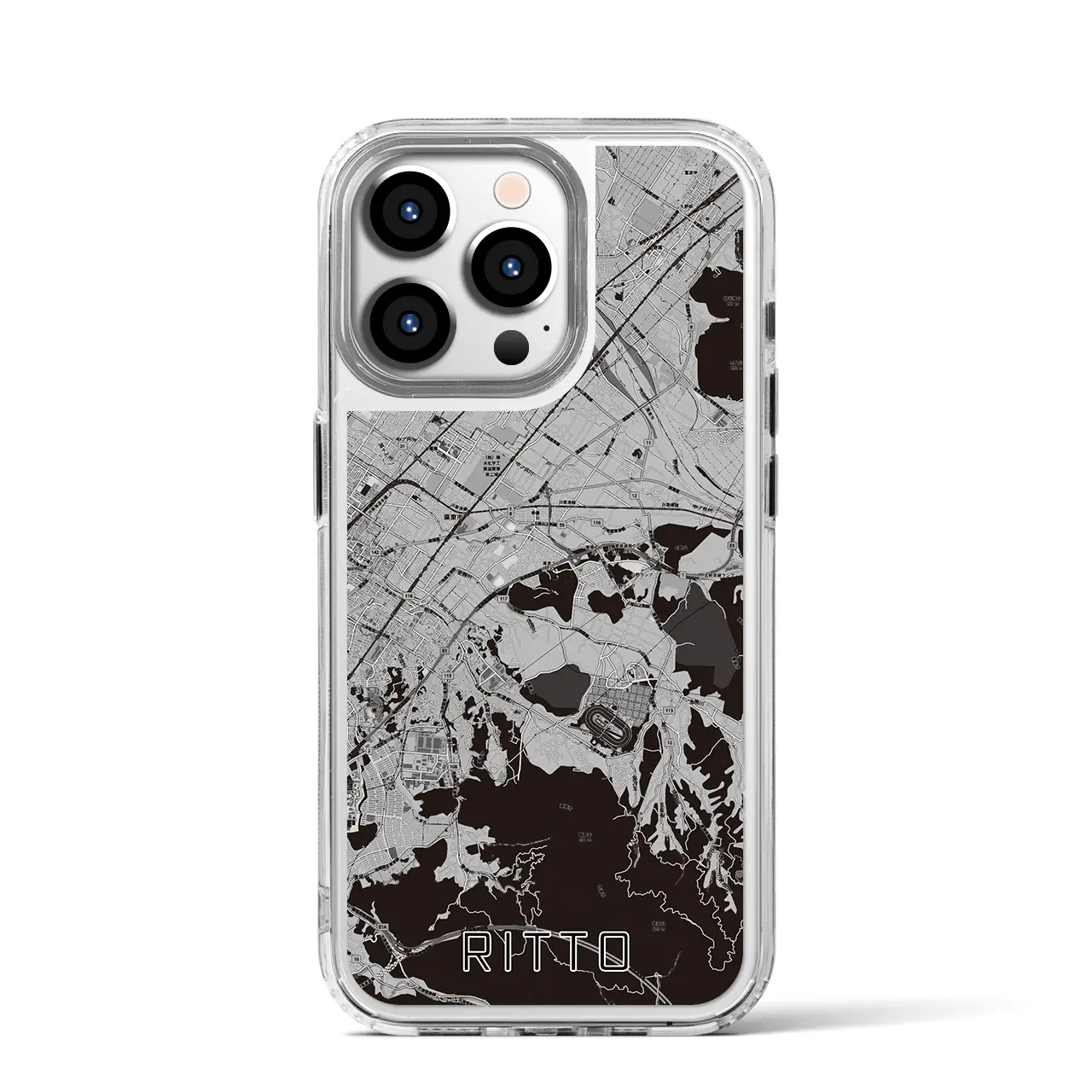 【栗東(滋賀県)】地図柄iPhoneケース(MagSafeタイプ)