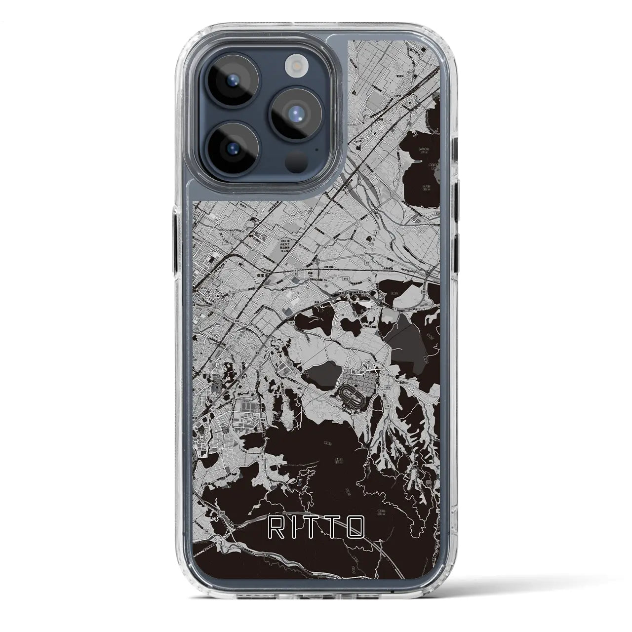 【栗東(滋賀県)】地図柄iPhoneケース(MagSafeタイプ)