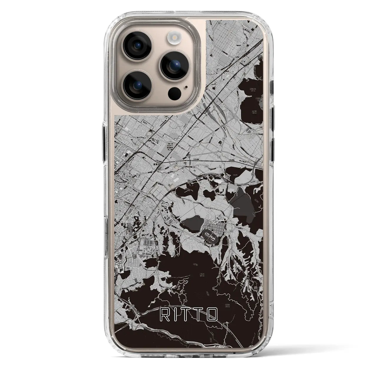 【栗東(滋賀県)】地図柄iPhoneケース(MagSafeタイプ)