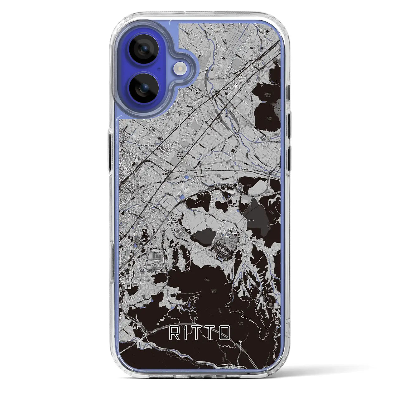 【栗東(滋賀県)】地図柄iPhoneケース(MagSafeタイプ)