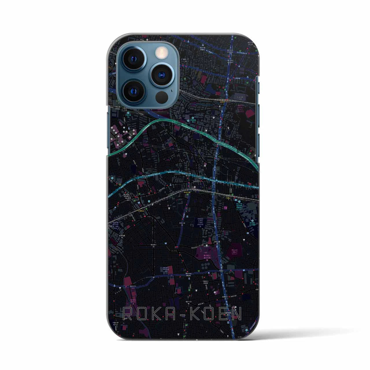 【芦花公園(東京都)】地図柄iPhoneケース(バックカバータイプ)