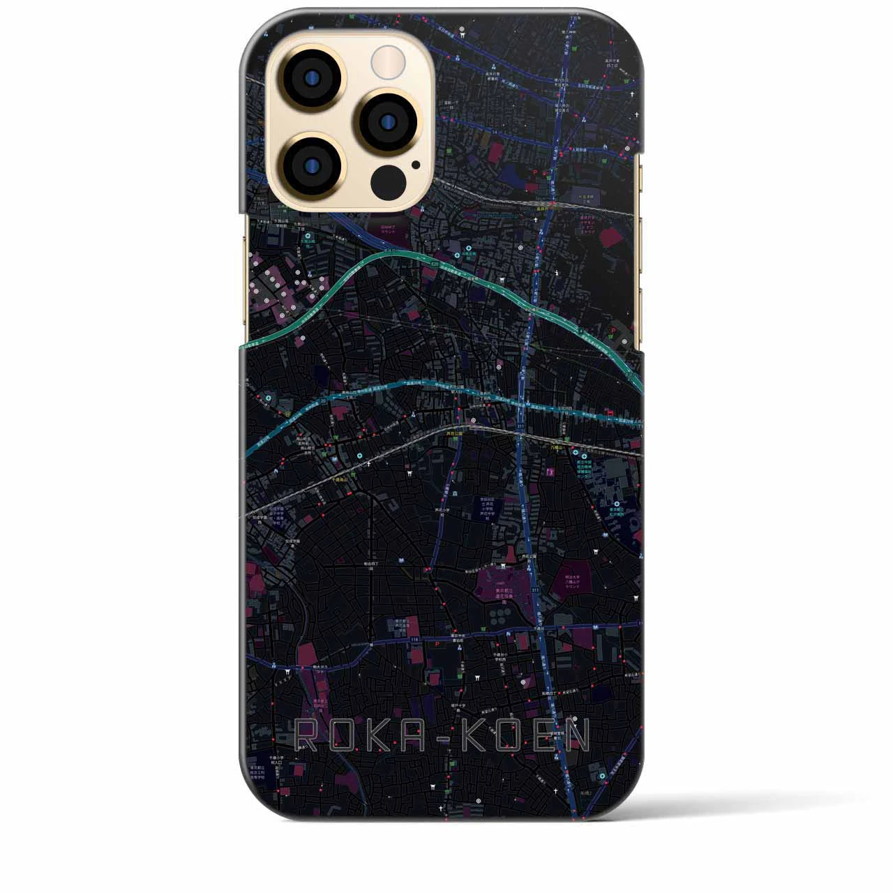 【芦花公園(東京都)】地図柄iPhoneケース(バックカバータイプ)