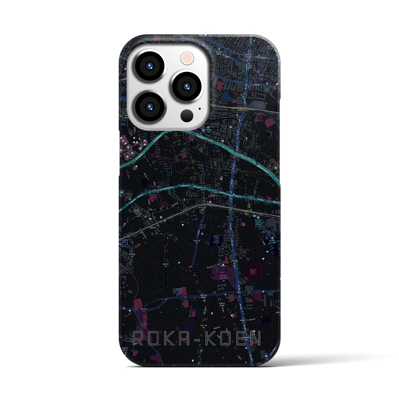 【芦花公園(東京都)】地図柄iPhoneケース(バックカバータイプ)