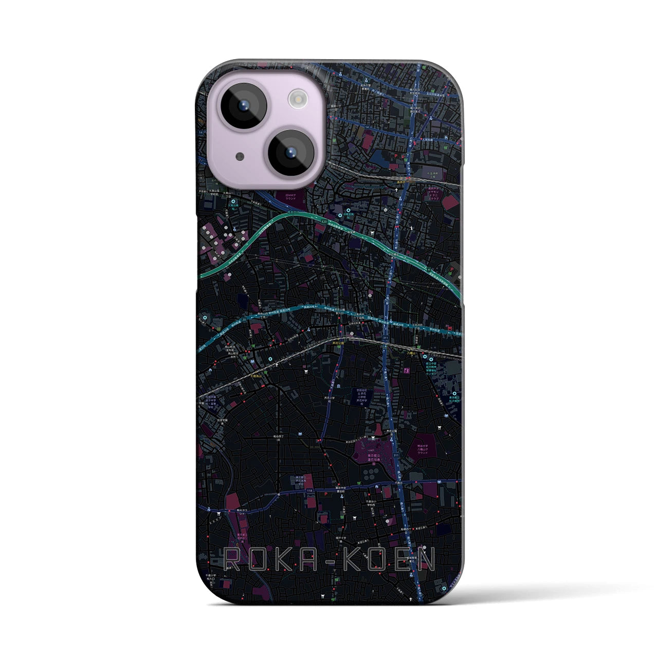 【芦花公園(東京都)】地図柄iPhoneケース(バックカバータイプ)