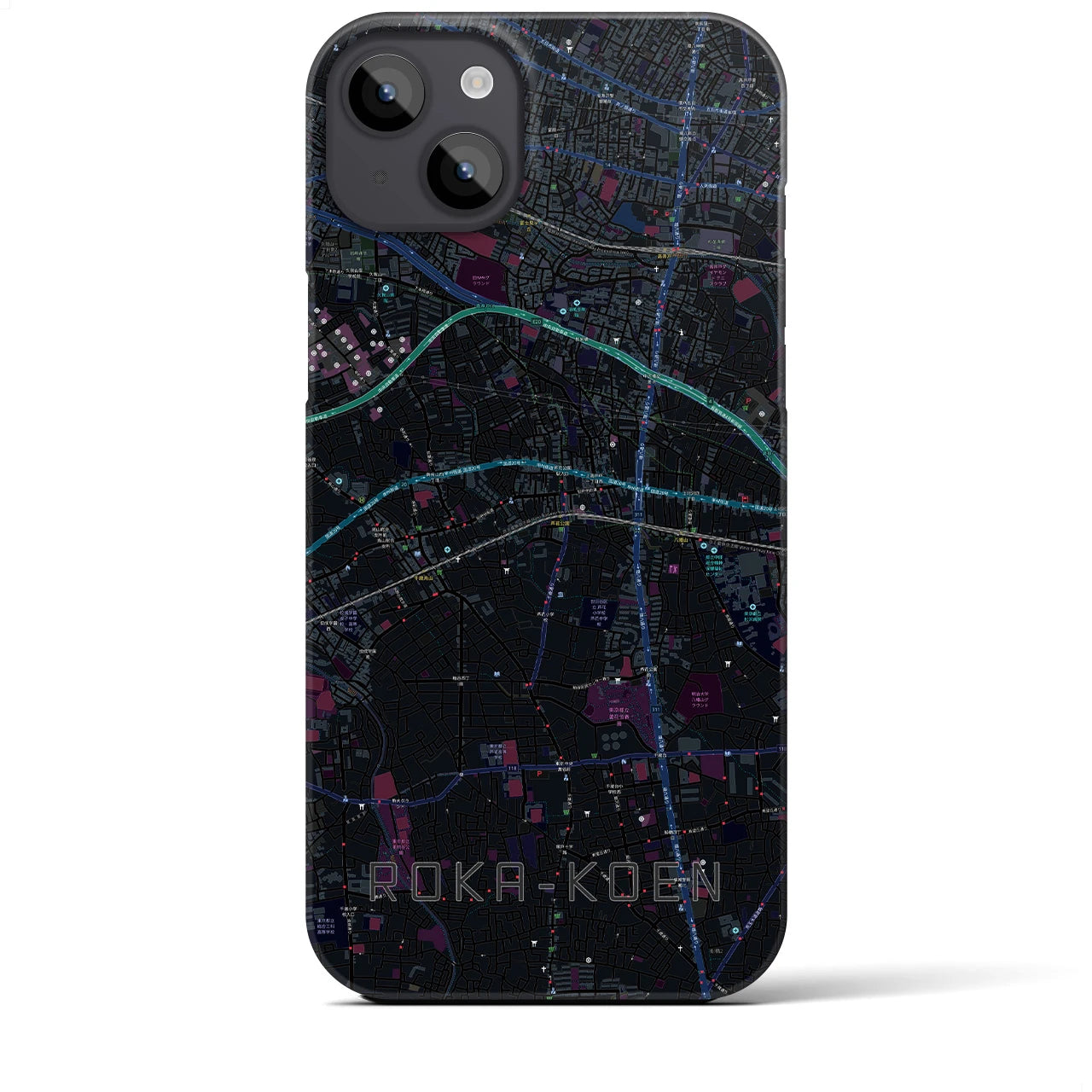 【芦花公園(東京都)】地図柄iPhoneケース(バックカバータイプ)