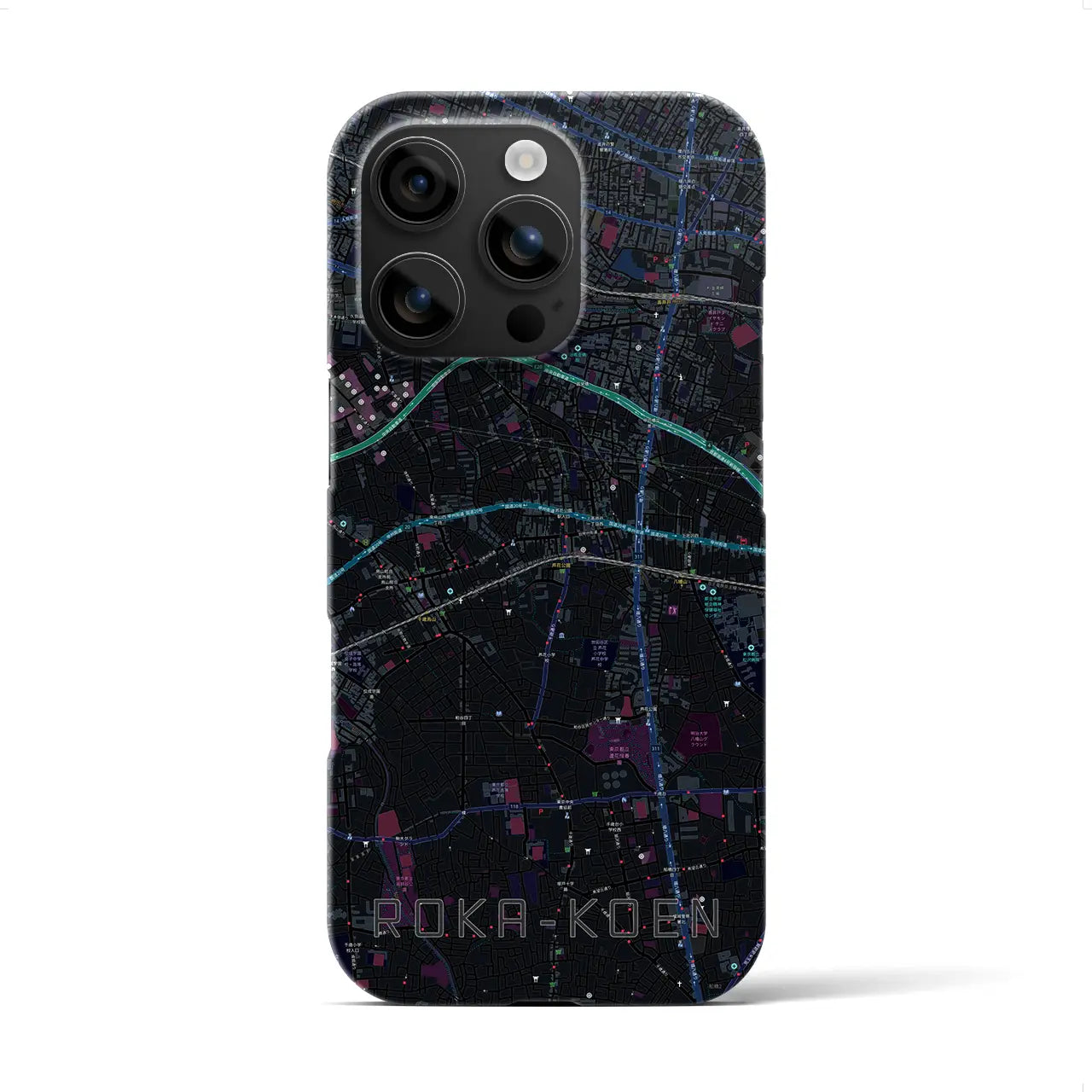 【芦花公園(東京都)】地図柄iPhoneケース(バックカバータイプ)