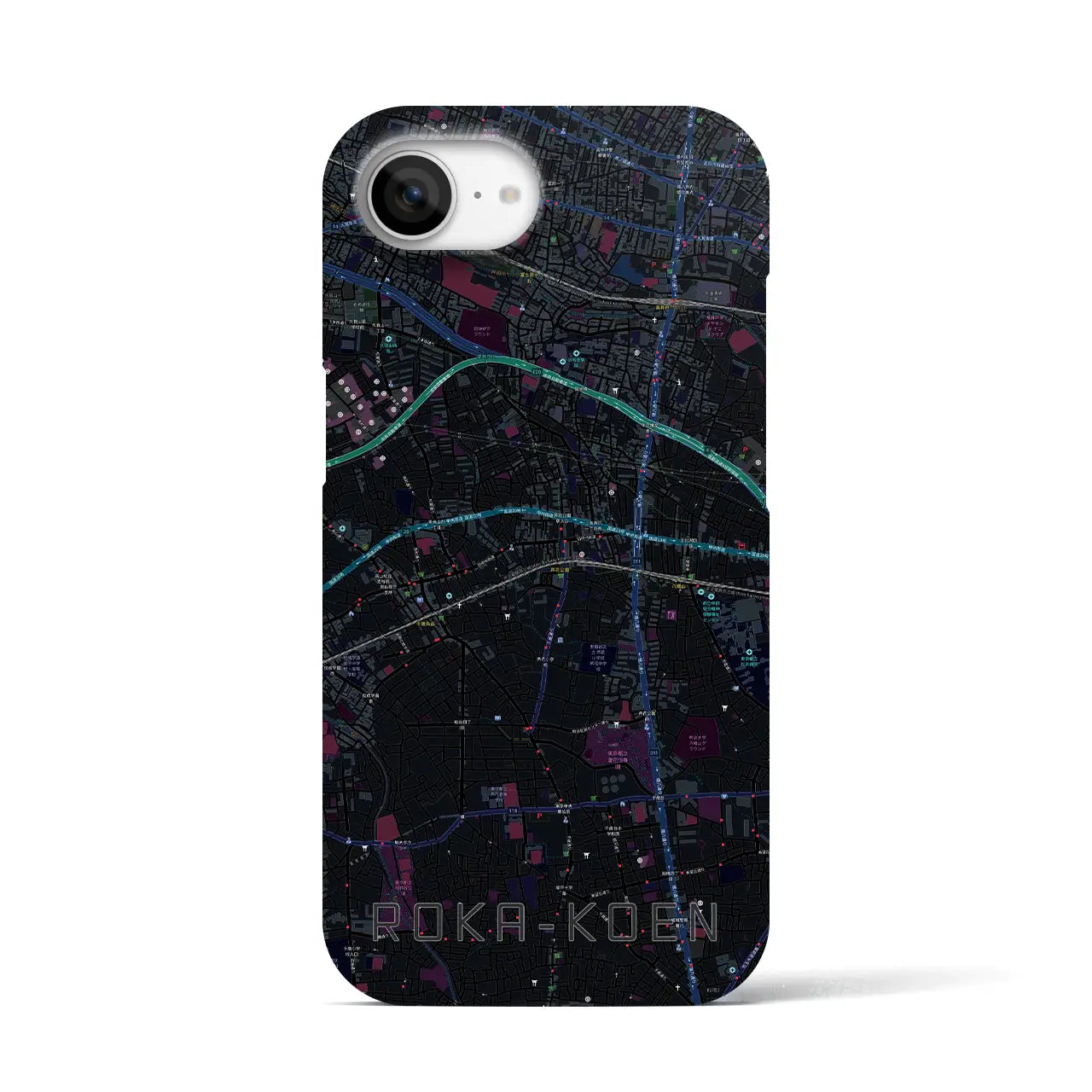 【芦花公園(東京都)】地図柄iPhoneケース(バックカバータイプ)