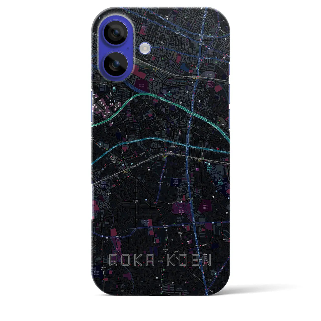 【芦花公園(東京都)】地図柄iPhoneケース(バックカバータイプ)