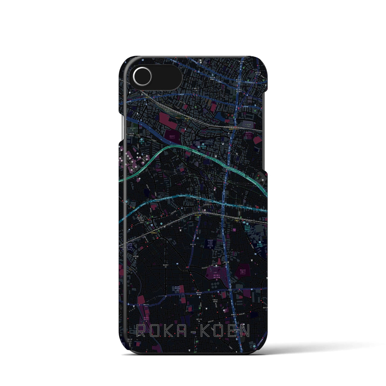 【芦花公園(東京都)】地図柄iPhoneケース(バックカバータイプ)