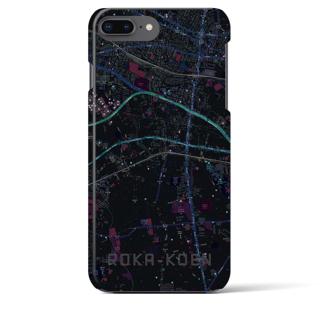 【芦花公園(東京都)】地図柄iPhoneケース(バックカバータイプ)