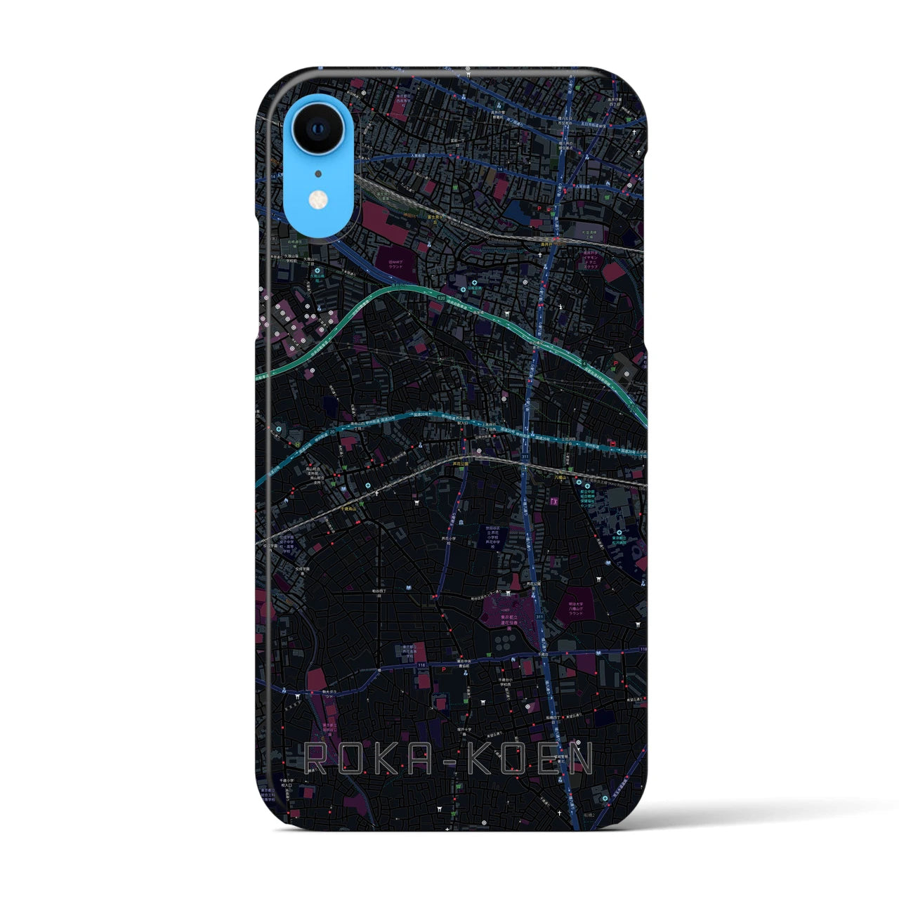 【芦花公園(東京都)】地図柄iPhoneケース(バックカバータイプ)