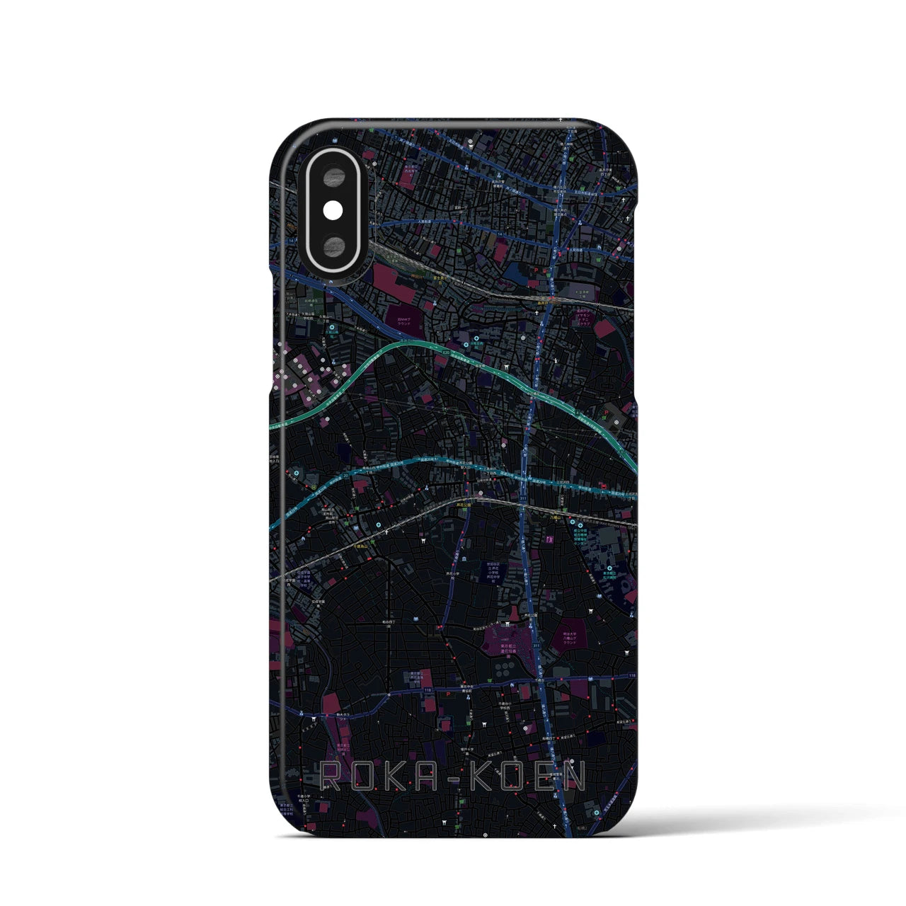 【芦花公園(東京都)】地図柄iPhoneケース(バックカバータイプ)