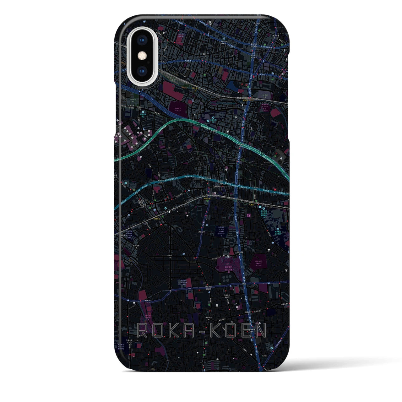 【芦花公園(東京都)】地図柄iPhoneケース(バックカバータイプ)