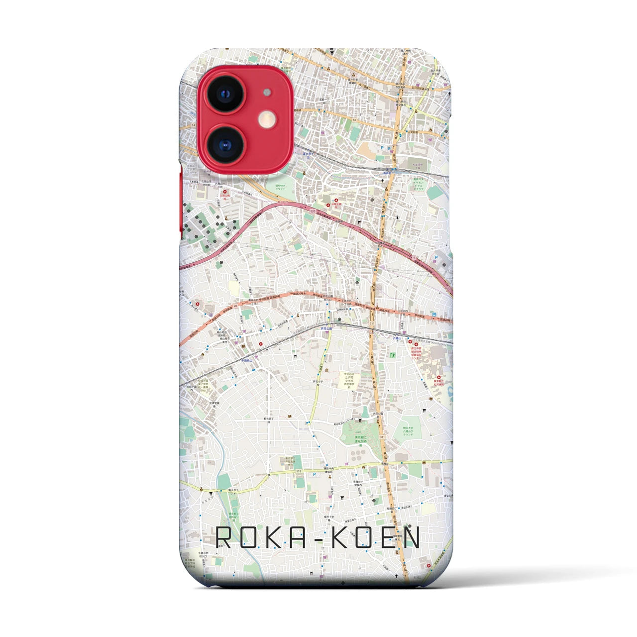 【芦花公園(東京都)】地図柄iPhoneケース(バックカバータイプ)