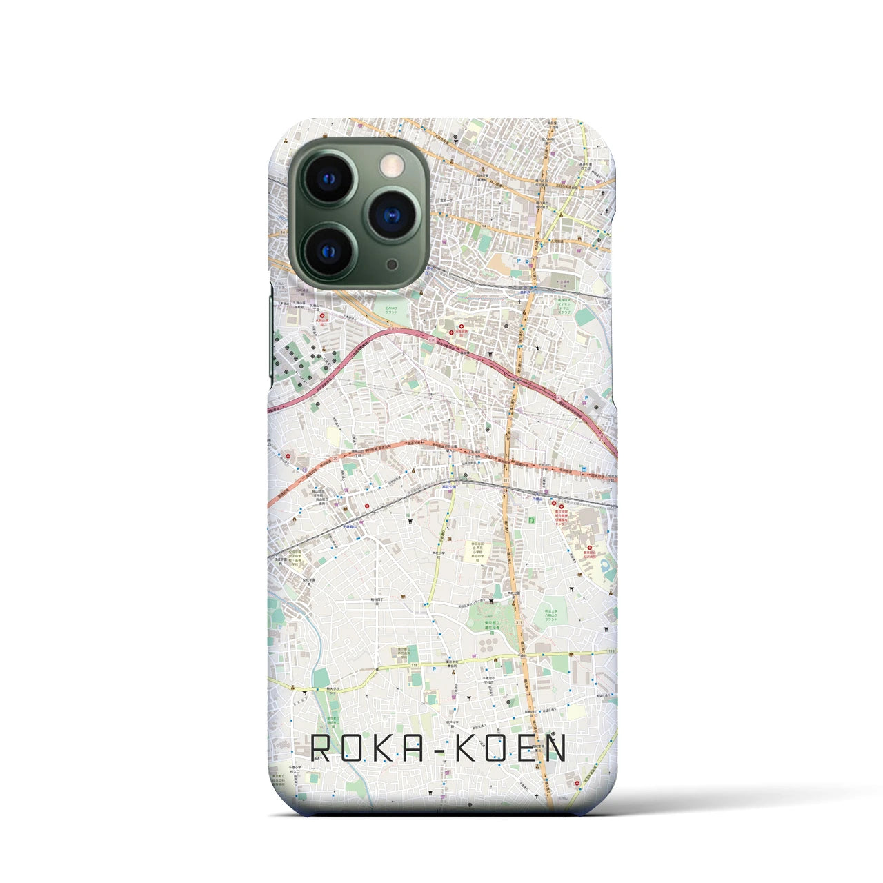 【芦花公園(東京都)】地図柄iPhoneケース(バックカバータイプ)
