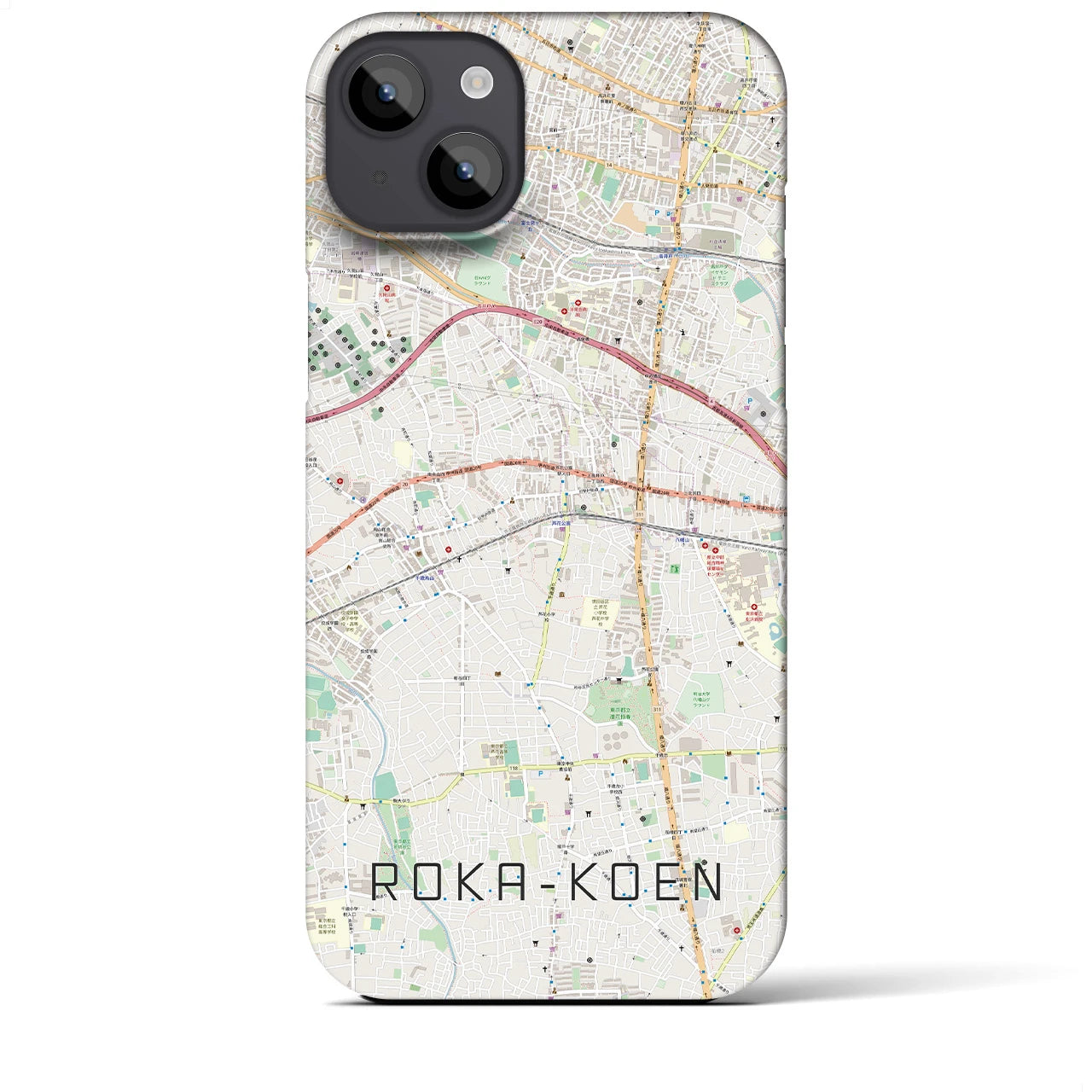 【芦花公園(東京都)】地図柄iPhoneケース(バックカバータイプ)
