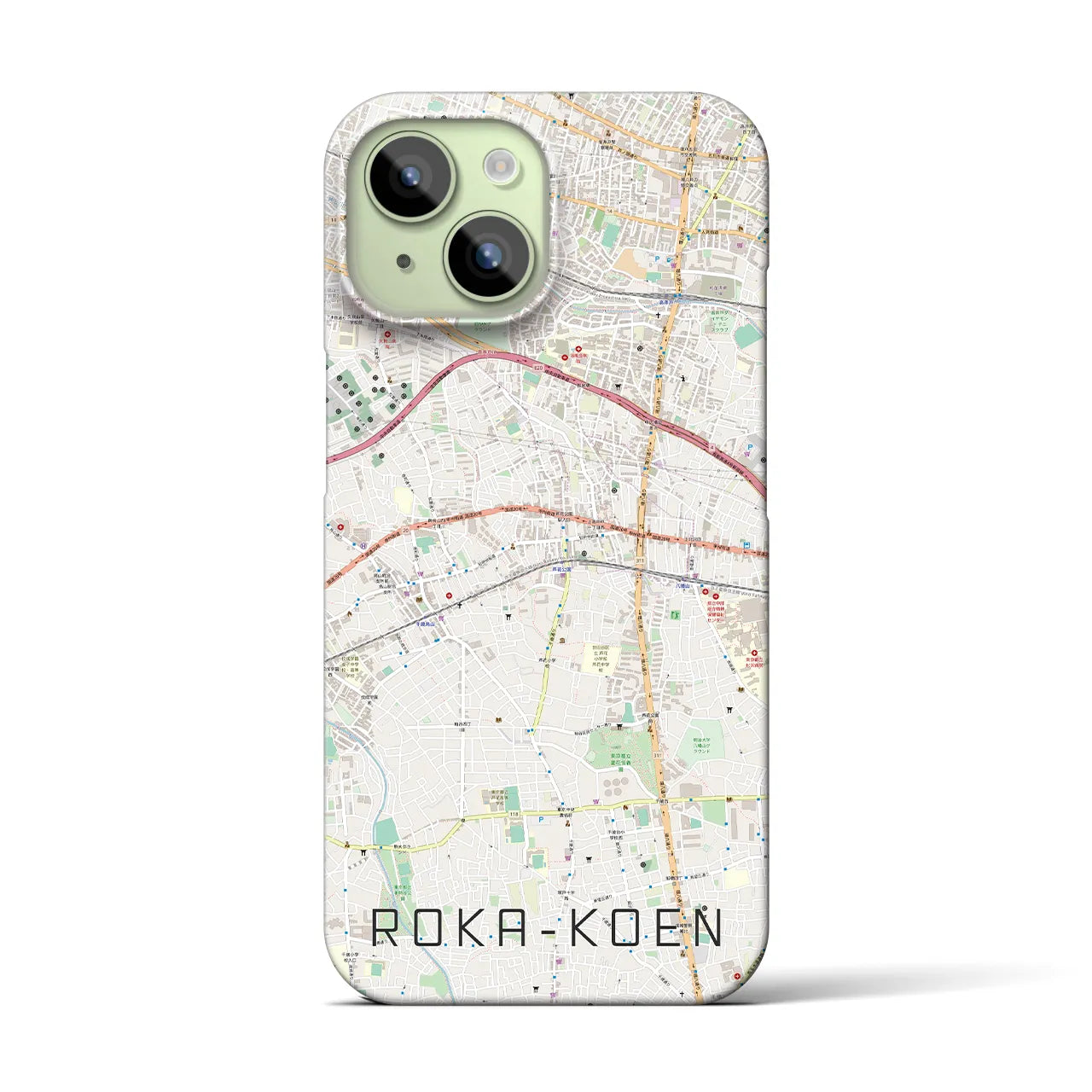 【芦花公園(東京都)】地図柄iPhoneケース(バックカバータイプ)