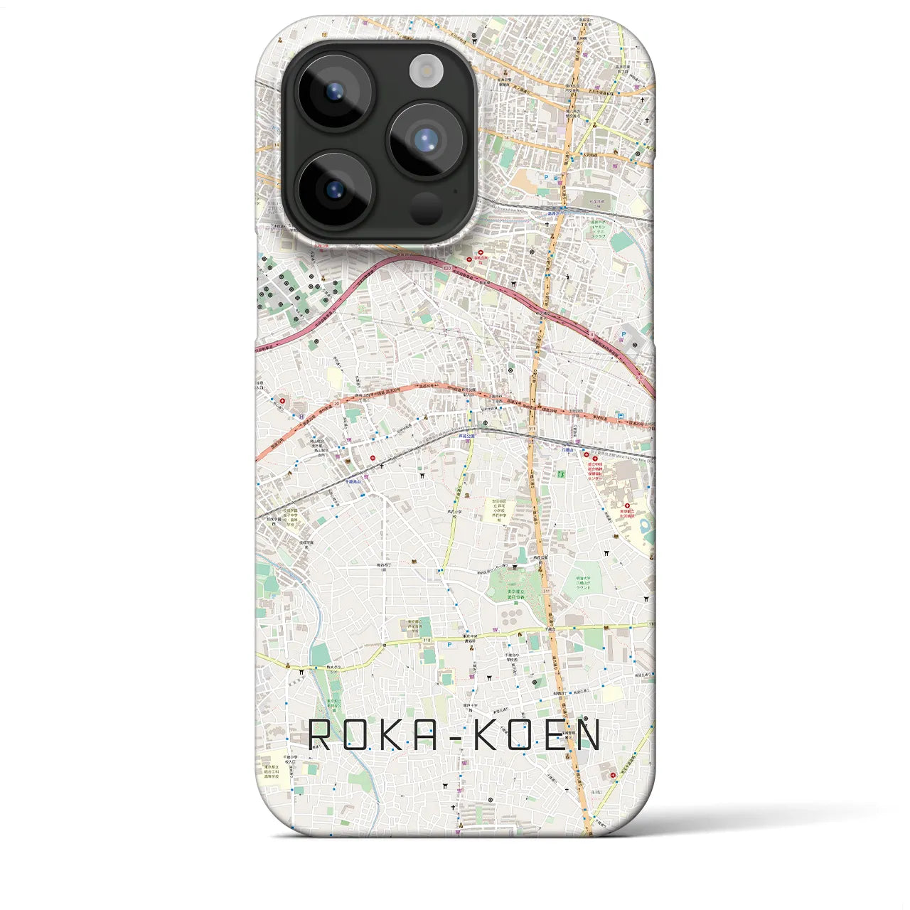 【芦花公園(東京都)】地図柄iPhoneケース(バックカバータイプ)