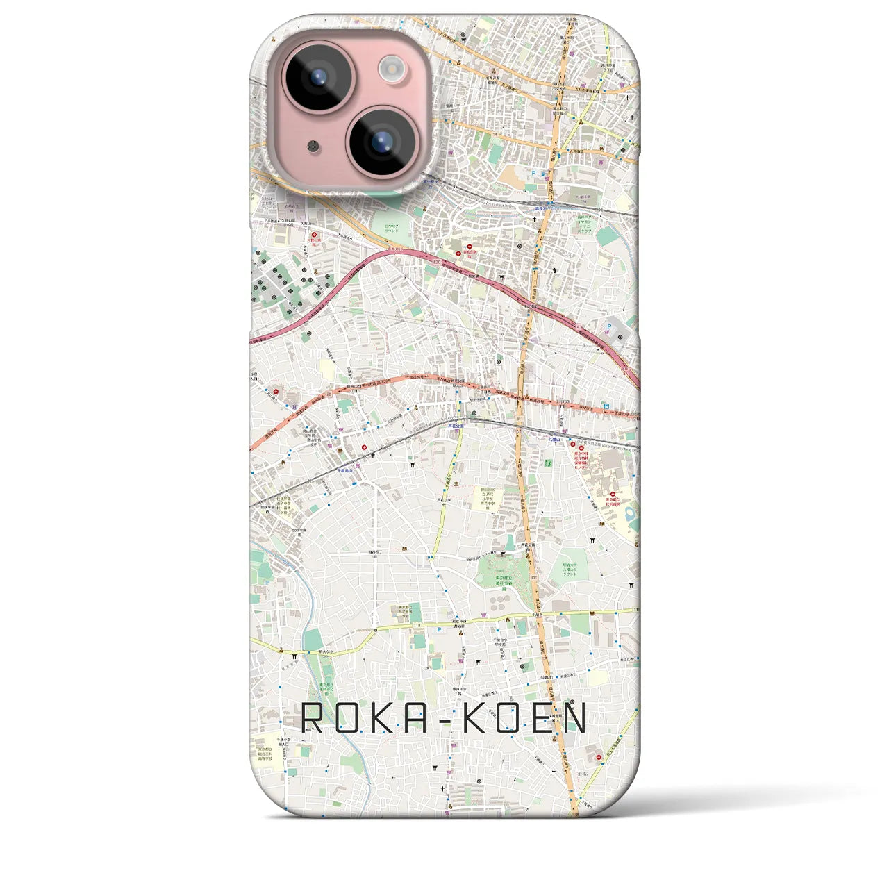 【芦花公園(東京都)】地図柄iPhoneケース(バックカバータイプ)
