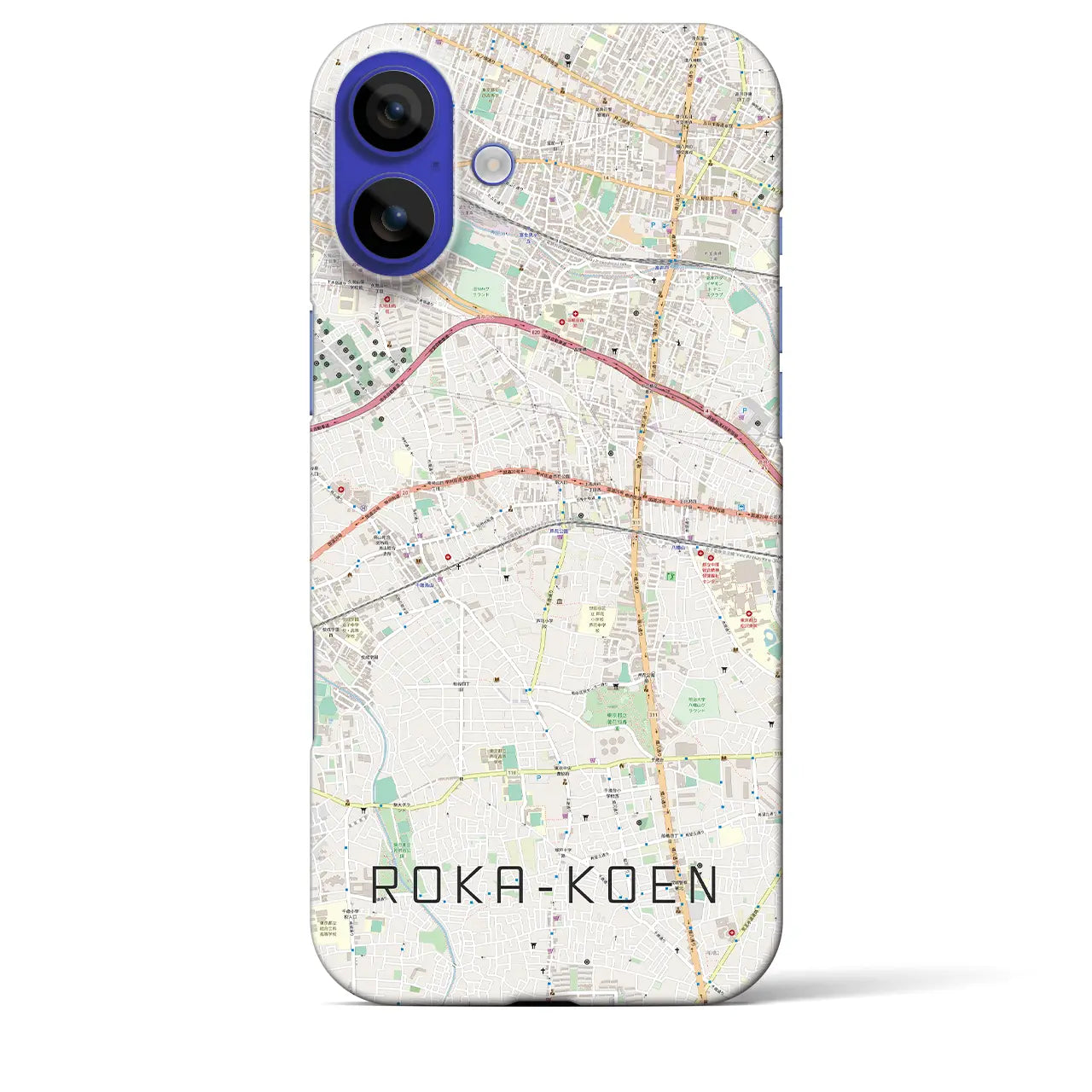 【芦花公園(東京都)】地図柄iPhoneケース(バックカバータイプ)